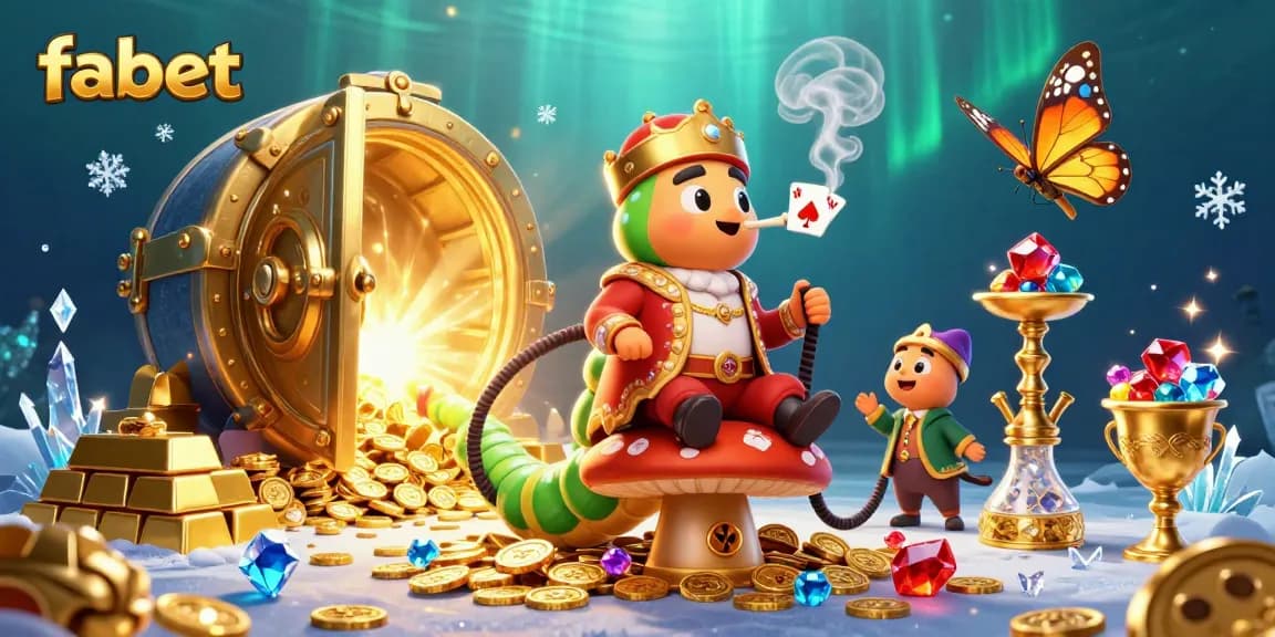 Engage with fabet through vibrant casino elements in a dynamic 3D illustration.