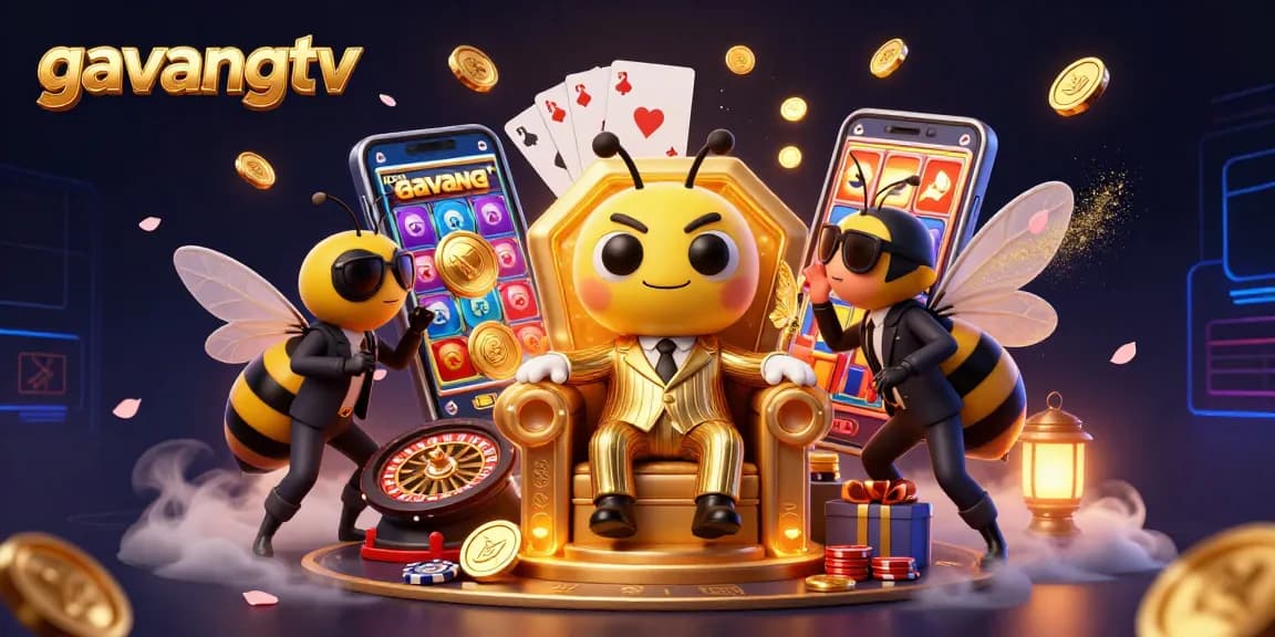 Experience thrilling gaming action with gavangtv’s vibrant slot game scene illustrated in stunning 3D.