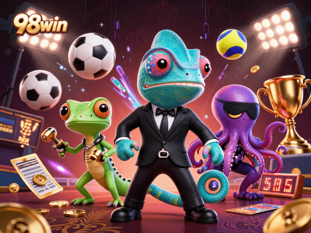 Experience thrilling gameplay with 98win's vibrant casino scene featuring dynamic sports betting elements.