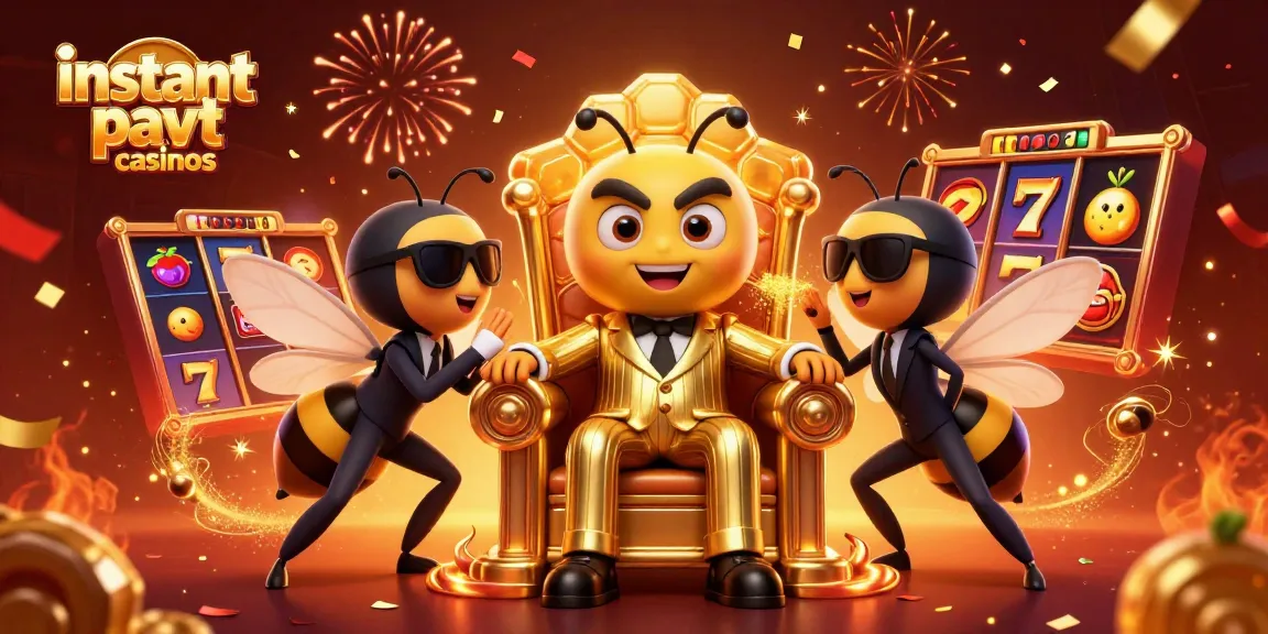 Experience the thrill of instant payout casinos with vibrant slot reels and dynamic characters.
