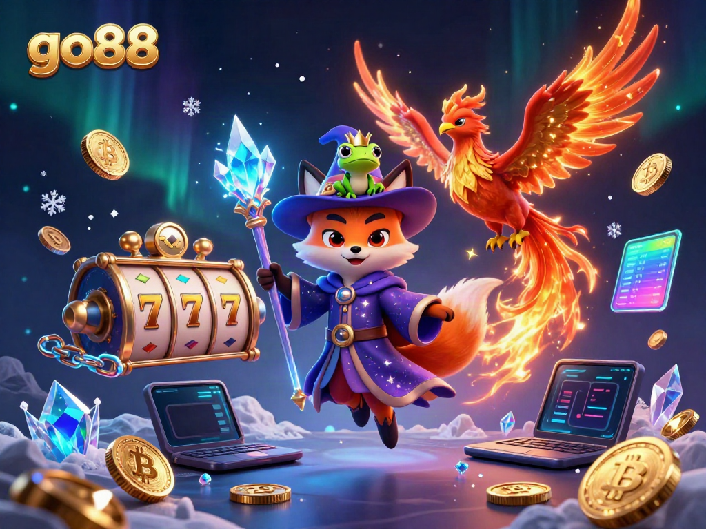 Win big with go88 as a mystical fox wizard and phoenix conjure exciting casino games.