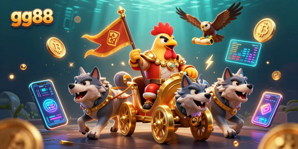 Experience the thrilling world of gg88 with 3D cartoon characters in a vibrant casino-themed scene.