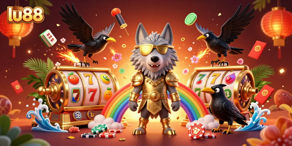 Experience thrilling gameplay at lu88 with a rich Norse mythology-inspired casino scene featuring epic characters.