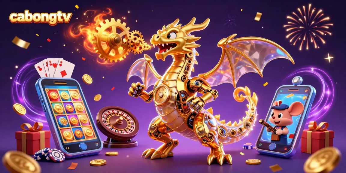 Experience thrilling soccer with cabongtv as gears and cogs ignite excitement in this vibrant illustration.
