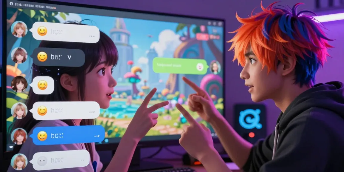 Engaging ai ecchi chat interaction with dynamic anime characters and vibrant conversation