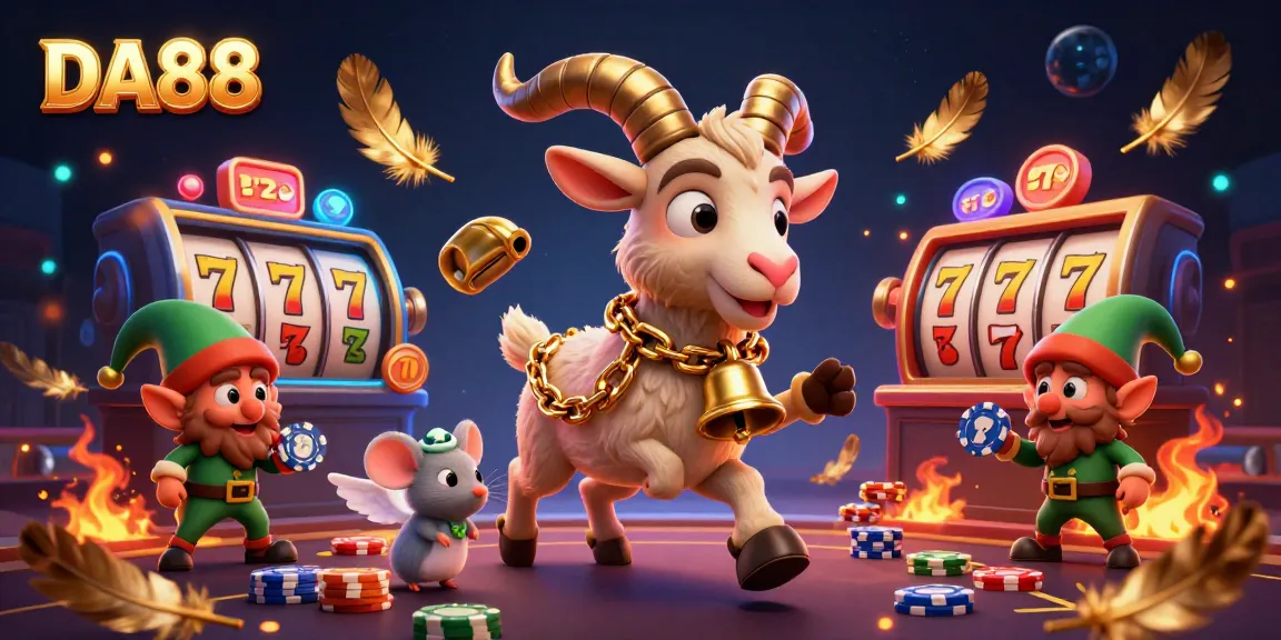 Experience the thrill of DA88 with vibrant casino characters in a dynamic gaming scene.