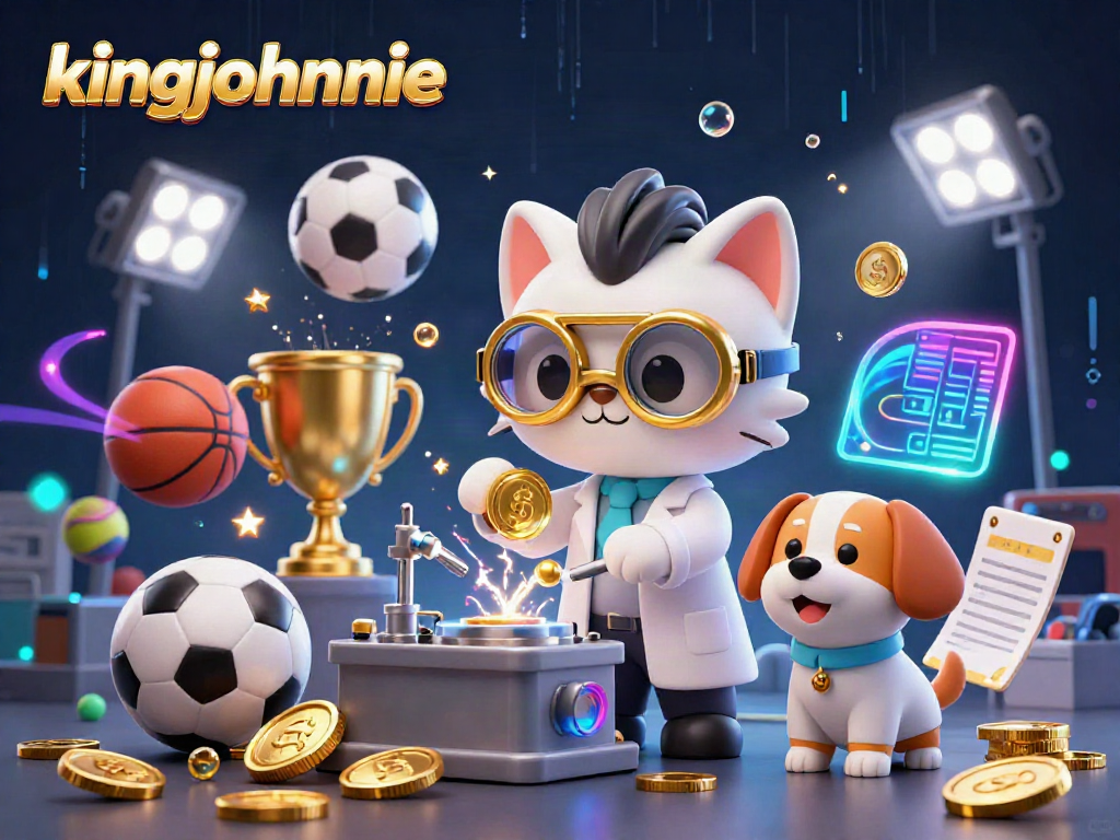 Engage in winning strategies at kingjohnnie's lively blackjack scene featuring animated characters and dynamic elements.