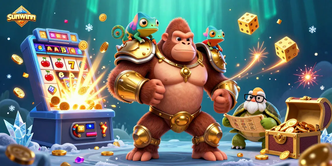 Engage with sunwinn and experience thrilling gaming through powerful characters in an exciting casino scene.