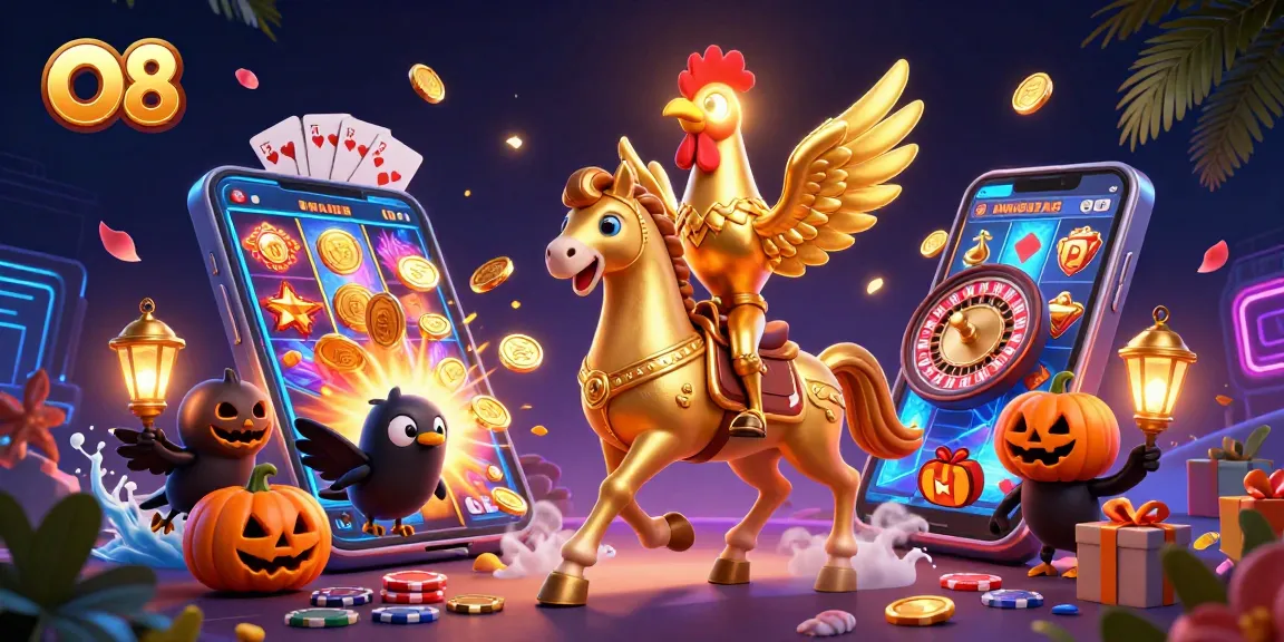 Experience the thrilling world of O8 with vibrant casino action and magical characters.