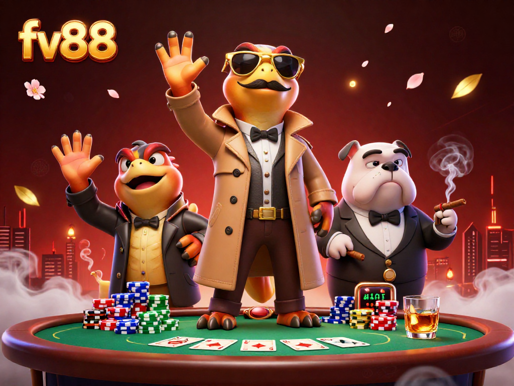 Get ready for luxury at fv88 as raptors sneak into a VIP lounge in a trench coat at the casino.
