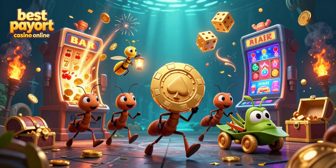 Join the adventure at the best payout casino online with ants running a heist for a golden chip!