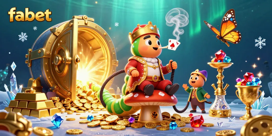 Engage with fabet through vibrant casino elements in a dynamic 3D illustration.