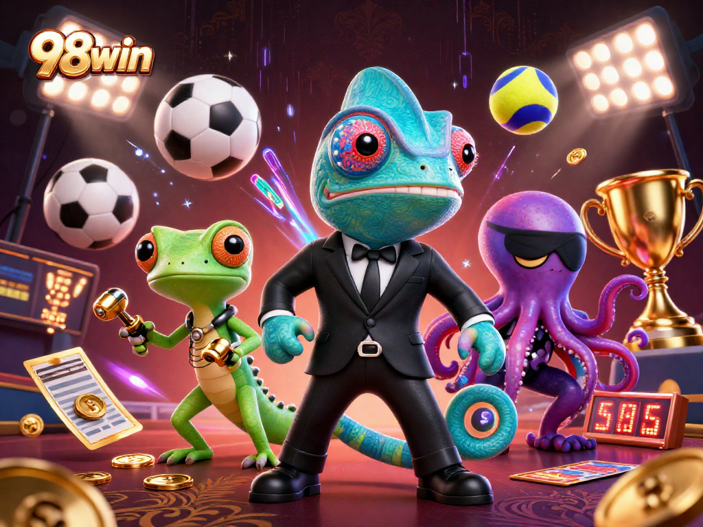 Experience thrilling gameplay with 98win's vibrant casino scene featuring dynamic sports betting elements.