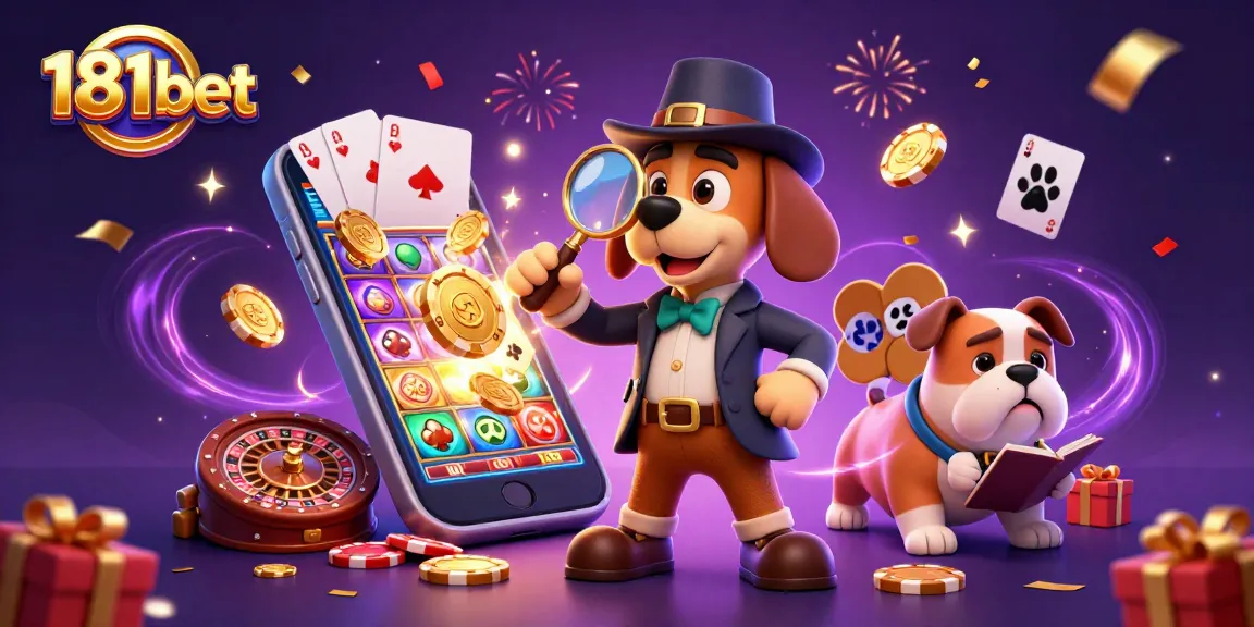 Join the adventure with 181bet as the detective discovers hidden gambling treasures with excitement!