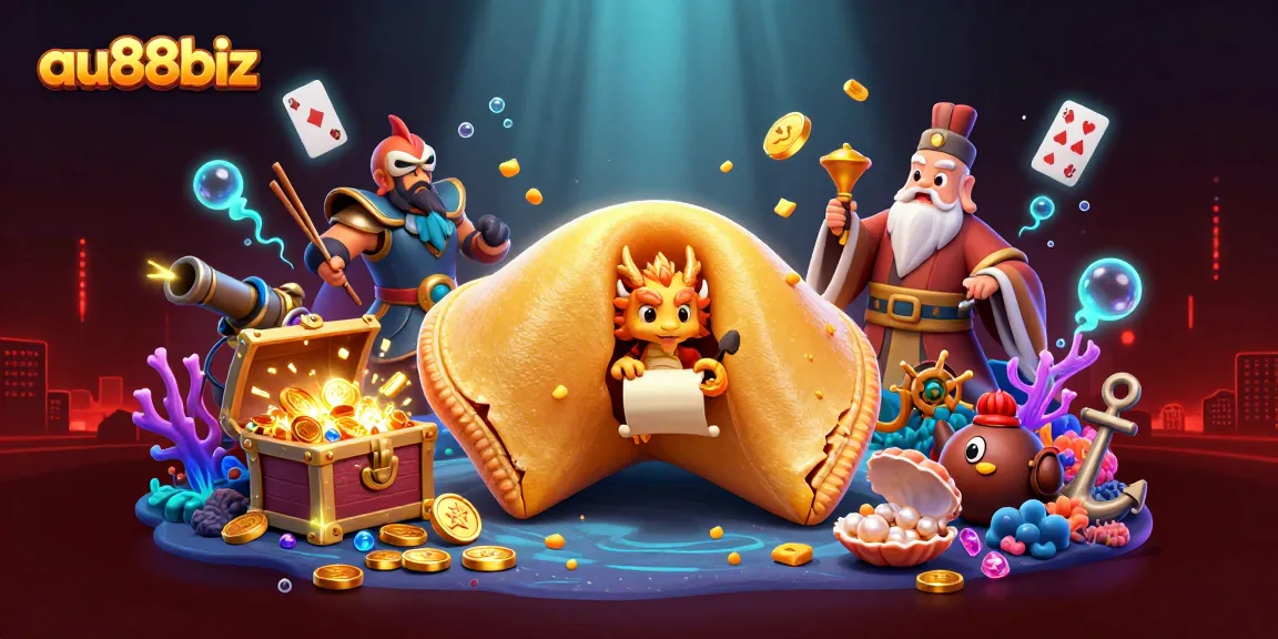 Engage in thrilling online games with au88biz as a golden fortune cookie reveals hidden treasures.