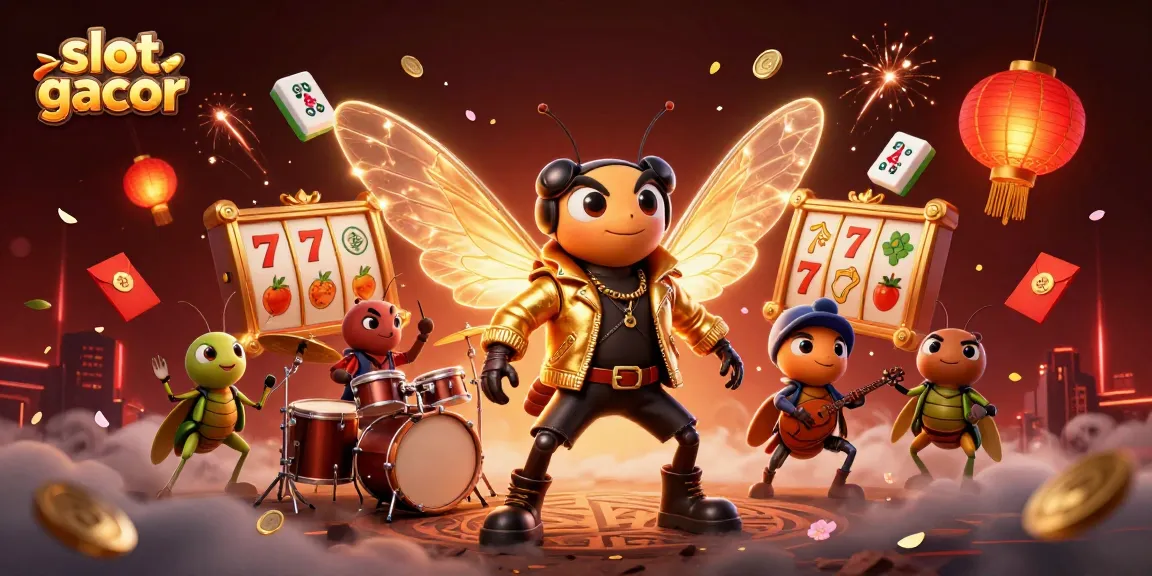 Experience exhilarating slot gacor action with a vibrant 3D casino scene featuring lively characters.