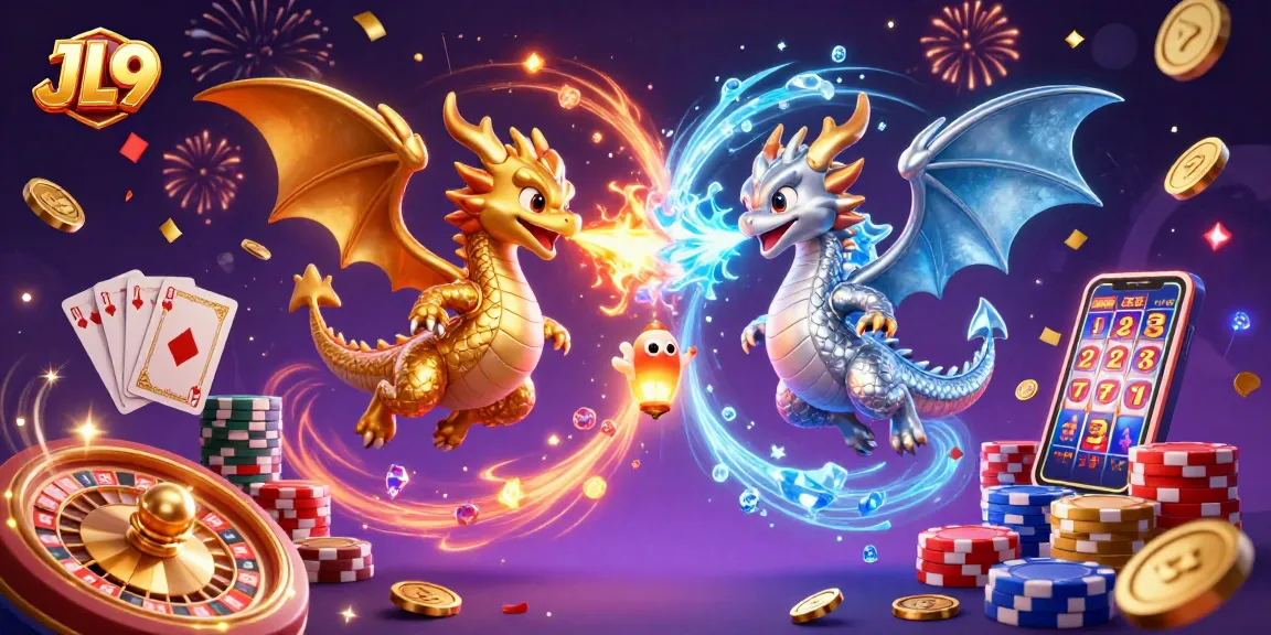 Engage with thrilling gameplay at JL9 featuring dynamic 3D dragons and vibrant casino elements.