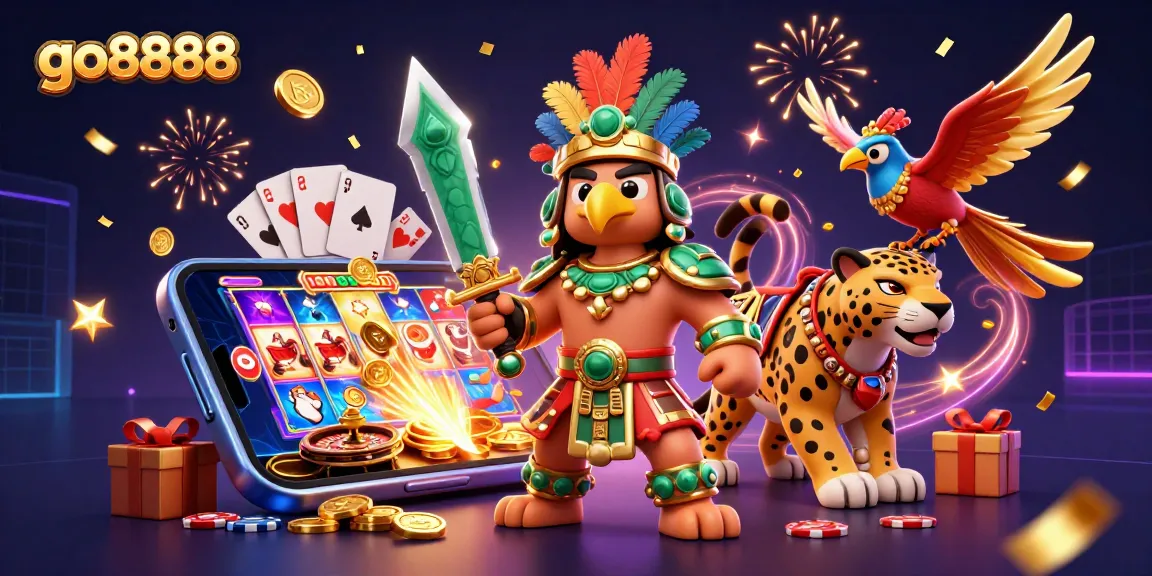 Experience the adventures of go8888 with vibrant slot games and action-packed casino elements.