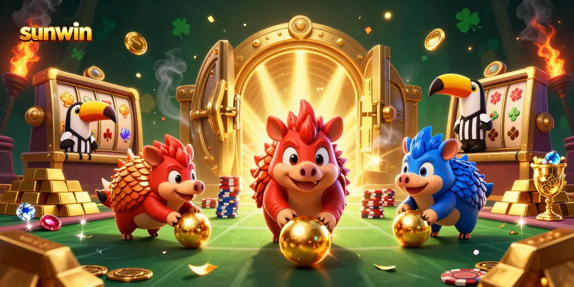 Experience thrilling action with sunwin's rival pangolins bowling through poker chips and slots.