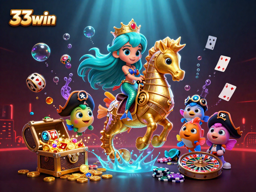 Experience the excitement of 33win casino gaming with vibrant mermaid adventures and treasure hunts.