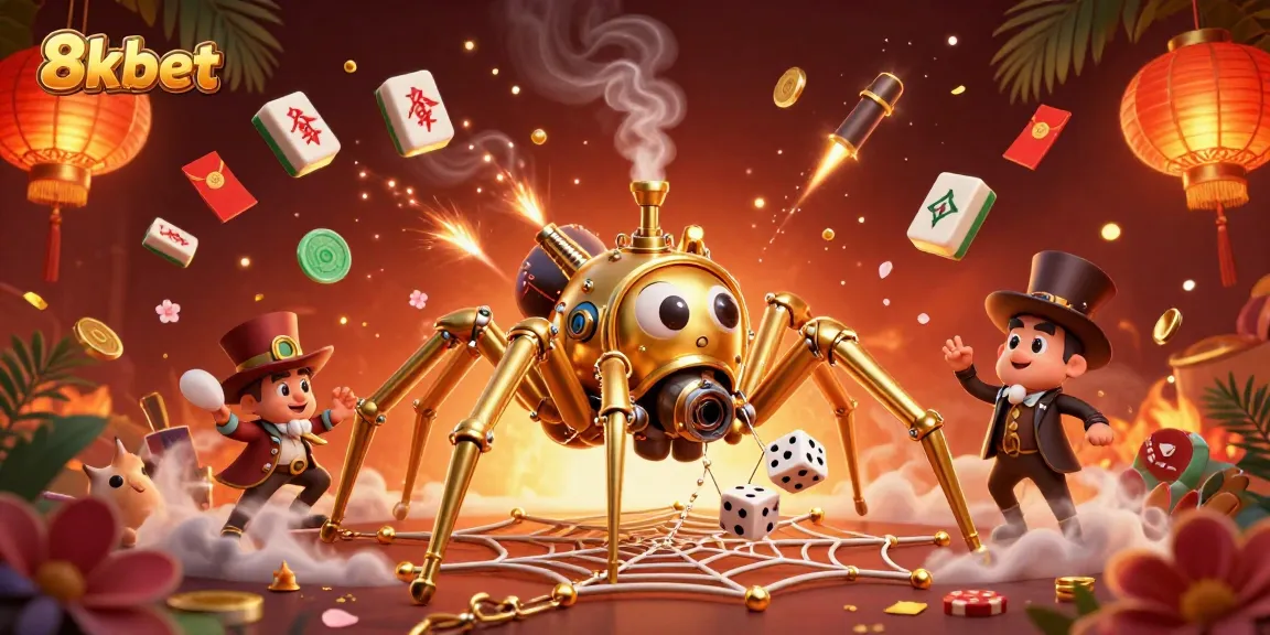 Experience thrilling wins at 8xbet with a whimsical gambling scene featuring steampunk elements.