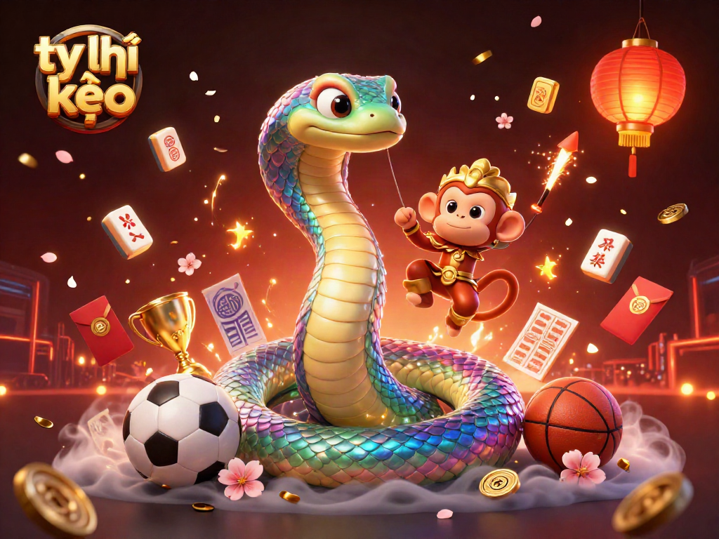Bet on tỷ lệ kèo with dynamic sports elements in a vibrant 3D casino scene