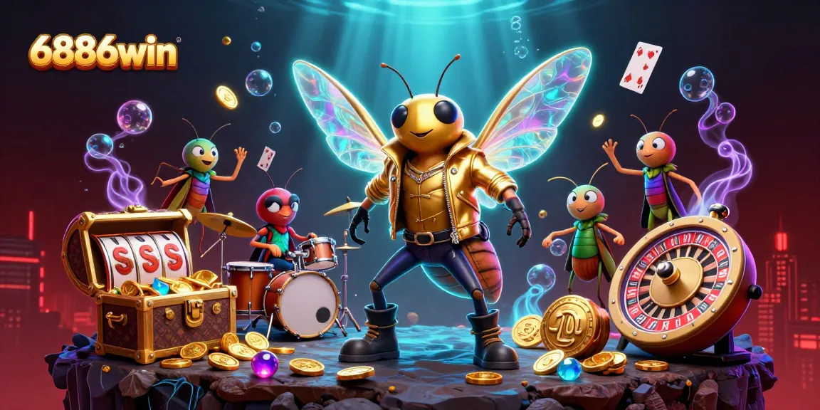 Experience thrilling casino excitement with 6886win featuring vibrant characters, roulette, and stunning visuals.