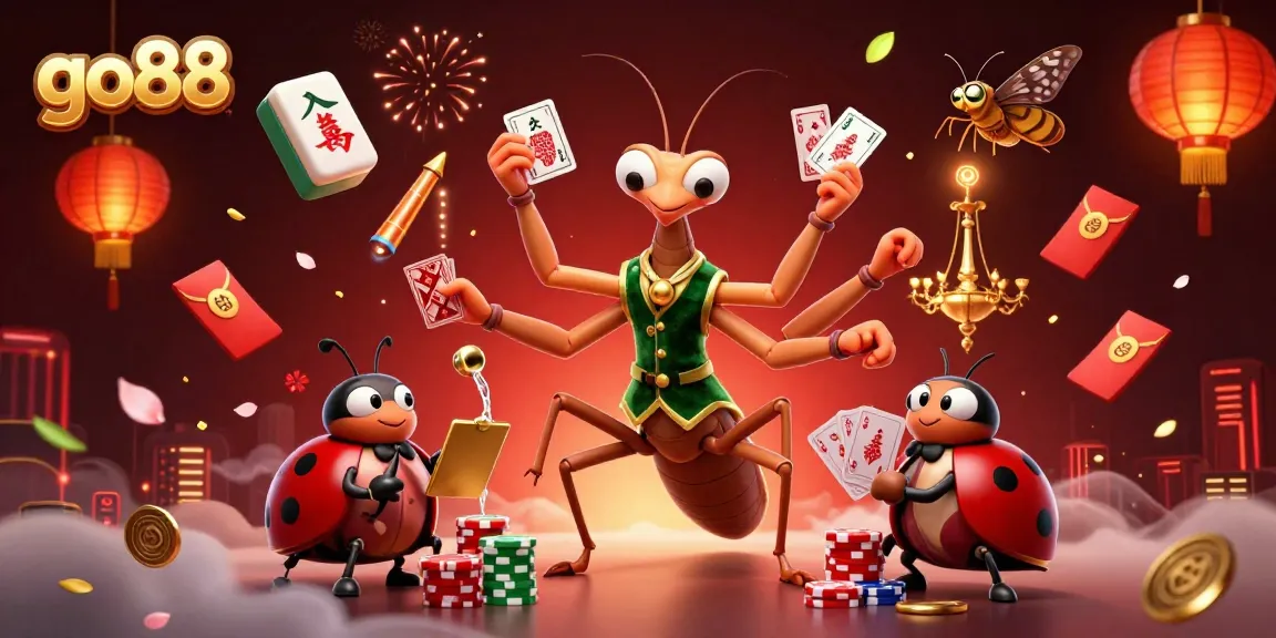 Experience exciting gambling action with go88's vibrant casino scene featuring a card sharp and pit boss.