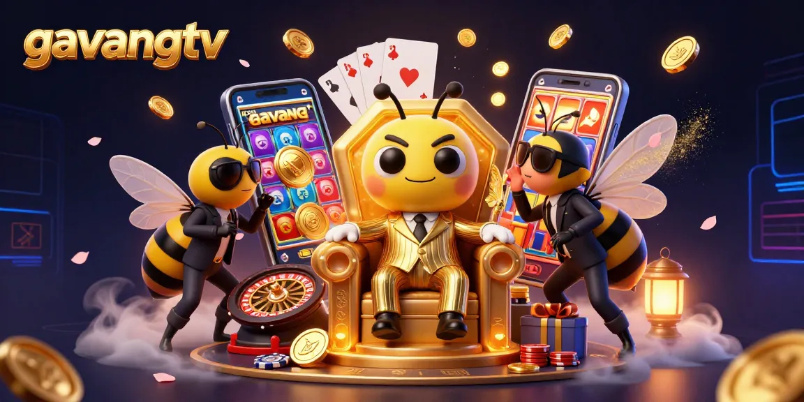 Experience thrilling gaming action with gavangtv’s vibrant slot game scene illustrated in stunning 3D.